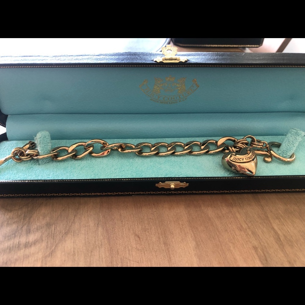 Juicy Couture Puffy Heart “j” charm bracelet
